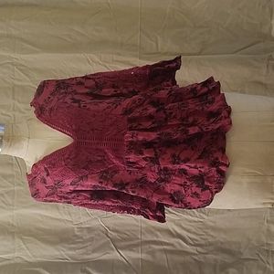 XS berry lace Maurice blouse